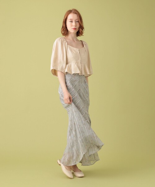 リネンパフコンパクトブラウス ME COUTURE（ミークチュール）の「リネンパフコンパクトブラウス