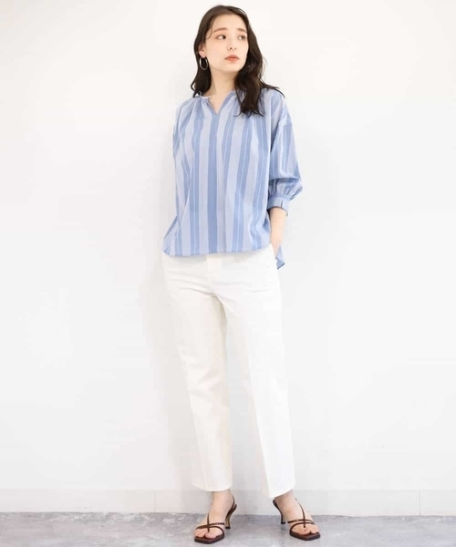 セール その他パンツ 洗える デニム調ストレッチセミワイドパンツ その他パンツ パンツ Mk Mk Michel Klein エムケーミッシェルクラン のファッション
