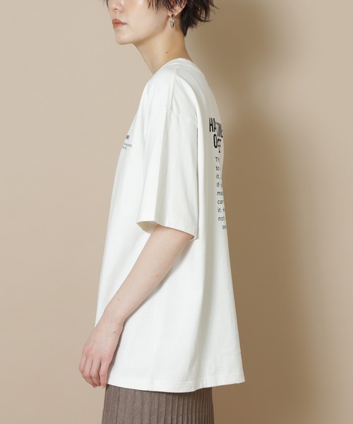 N.（N. Natural Beauty Basic）（エヌエヌナチュラルビューティーベーシック）の「◆メッセージＴシャツ（Tシャツ/カットソー・レディース・オフホワイト/スミクロ・MEDIUM）」の7枚目の写真
