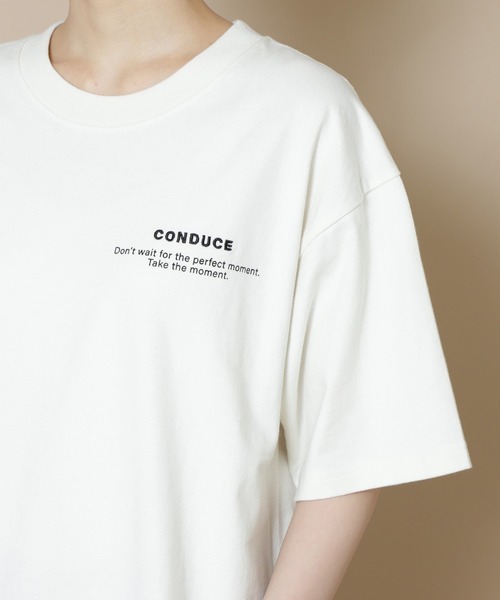 N.（N. Natural Beauty Basic）（エヌエヌナチュラルビューティーベーシック）の「◆メッセージＴシャツ（Tシャツ/カットソー・レディース・オフホワイト/スミクロ・MEDIUM）」の9枚目の写真