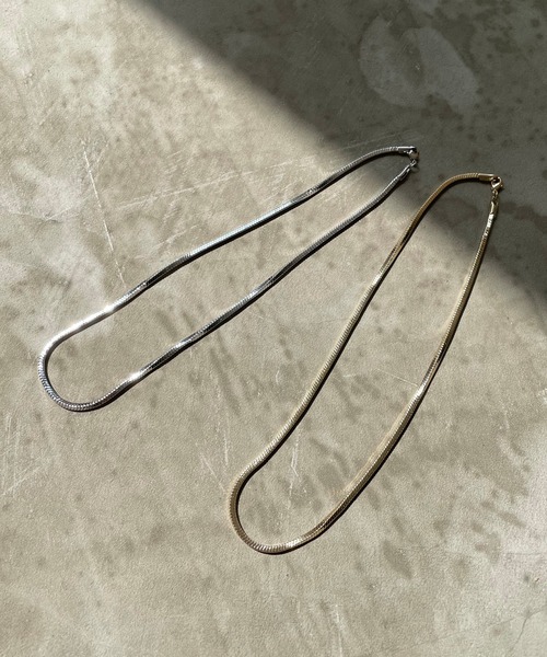 DouDou（ドゥドゥ）の「平チェーンネックレス（ネックレス・レディース・シルバー/ゴールド・FREE）」の2枚目の写真