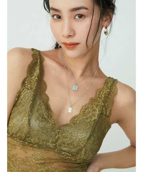 EVRIS（エヴリス）の「レースビスチェ（キャミソール・レディース・ブラック/ピンク/カーキ・FREE）」の4枚目の写真