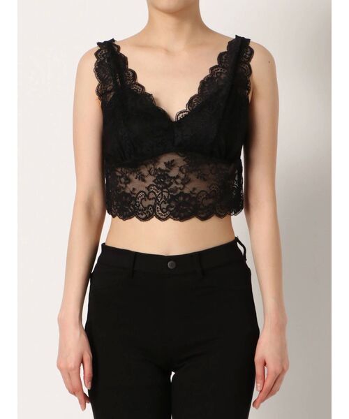 EVRIS（エヴリス）の「レースビスチェ（キャミソール・レディース・ブラック/ピンク/カーキ・FREE）」の12枚目の写真