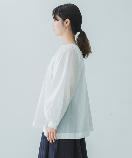 かぐれ（カグレ）の「2WAYコットンギャザーブラウス（シャツ