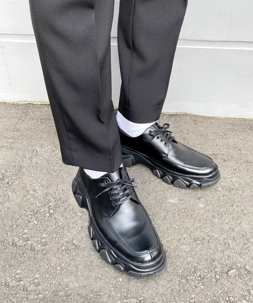 Figments(フィグメンツ)の「デザインソールダービーシューズ(ドレスシューズ・メンズ・ブラック・MEDIUM/LARGE/SMALL)」の9枚目の写真