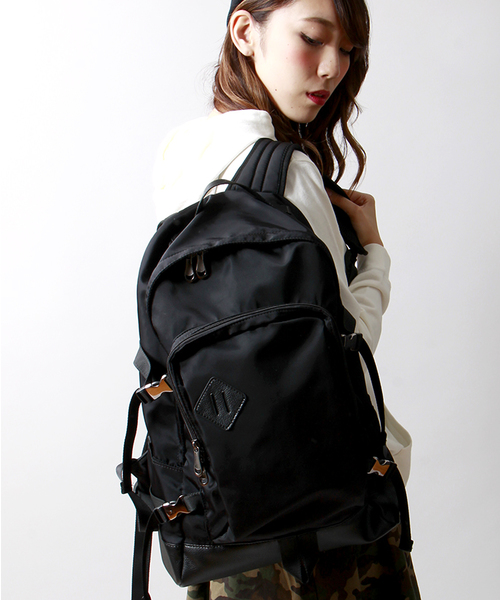 WEGO(ウィゴー)の「WEGO/サイドテープリュック(バックパック/リュック・メンズ・ブラック/ネイビー・FREE)」の3枚目の写真