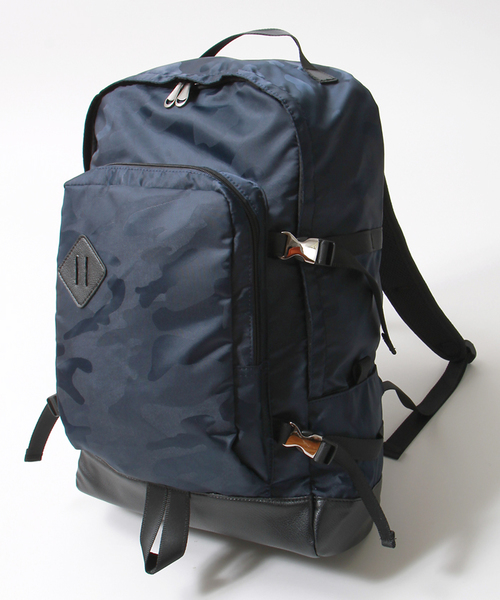 WEGO(ウィゴー)の「WEGO/サイドテープリュック(バックパック/リュック・メンズ・ブラック/ネイビー・FREE)」の5枚目の写真