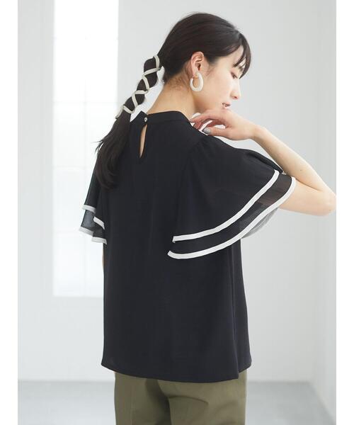 Green　Parks（グリーンパークス）の「・ELENCARE DUE　ラッフルスリーブブラウス＊（シャツ/ブラウス・レディース・ブラック/ベージュ/ピンク/アイボリー・FREE）」の17枚目の写真