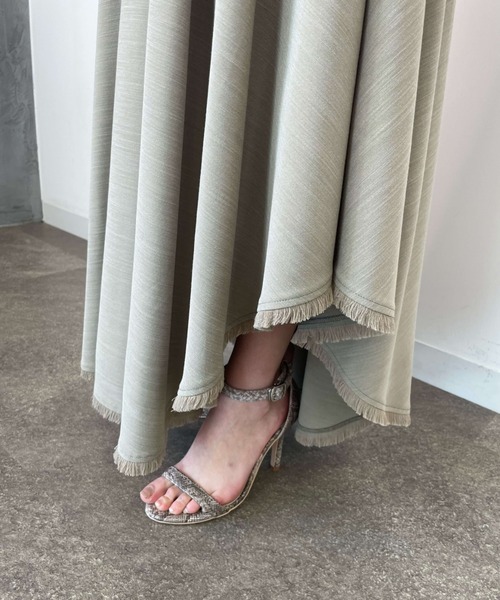 anuans（アニュアンス）の「アシメヘムフリンジスカート（スカート  