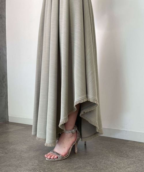 anuans（アニュアンス）の「アシメヘムフリンジスカート（スカート  