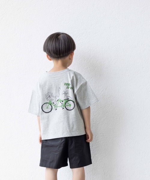LOWRYS FARM（ローリーズファーム）の「ライオントネズミＴＥＥ　949589（Tシャツ/カットソー・キッズ・グレー/オフホワイト/イエロー・110cm/120cm/130cm）」の2枚目の写真