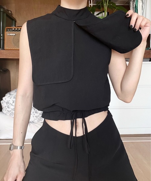 musubore（ムスボレ）の「ハングリーパンツ（スラックス・レディース・ブラック・1/0）」の4枚目の写真