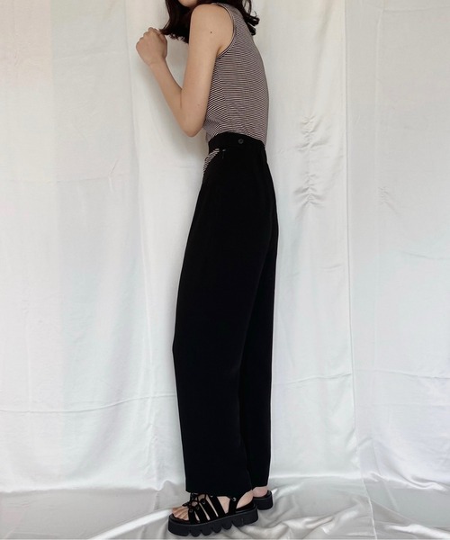 musubore（ムスボレ）の「ハングリーパンツ（スラックス・レディース・ブラック・1/0）」の14枚目の写真