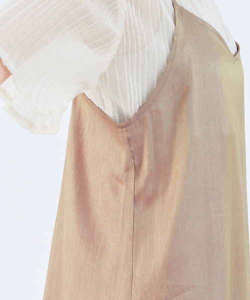 mikke（ミッケ）の「シャンブレーティアードキャミソールワンピース（ワンピース・レディース・チャコールグレー/ベージュ/パープル・FREE）」の18枚目の写真