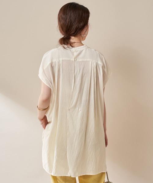 SHENERY（シーナリー）の「シアーヨークシャツ（シャツ/ブラウス・レディース・ブラック/オフホワイト/ピンク・FREE）」の19枚目の写真