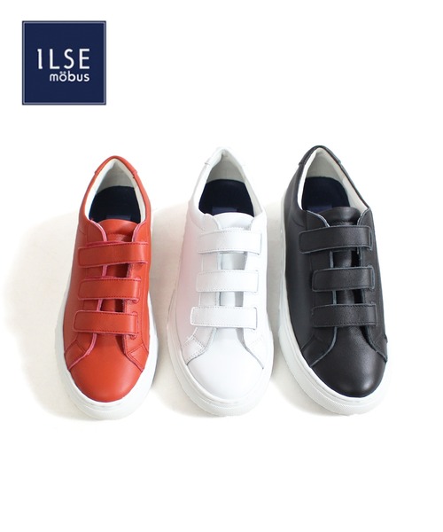 mobus（モーブス）の「ILSE mobus / M-2118N / ELLA BELTローカットベルクロスニーカー（スニーカー・レディース・ホワイト/ブラック/オレンジ・36/37/38/39）」の2枚目の写真
