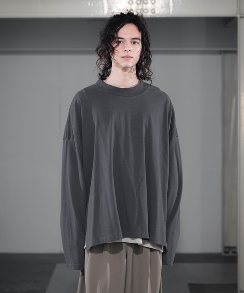 CASPER JOHN（キャスパージョン）の「High Slit Super Big Long T-shirts/ハイスリットスーパービックロンT（Tシャツ/カットソー・メンズ・ホワイト/チャコールグレー/ライトグレー/ブラック・SMALL/MEDIUM/LARGE）」の16枚目の写真