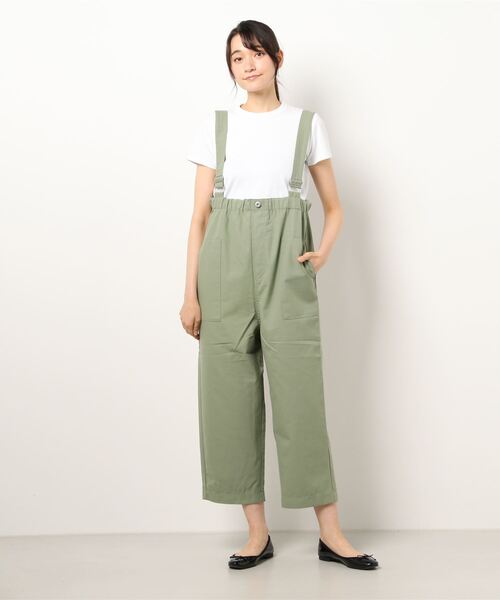 ehka sopo（エヘカソポ）の「デニムツイルアソートサロペット（サロペット/オーバーオール・レディース・グリーン/ネイビー/ベージュ・ﾌﾘ-）」の7枚目の写真