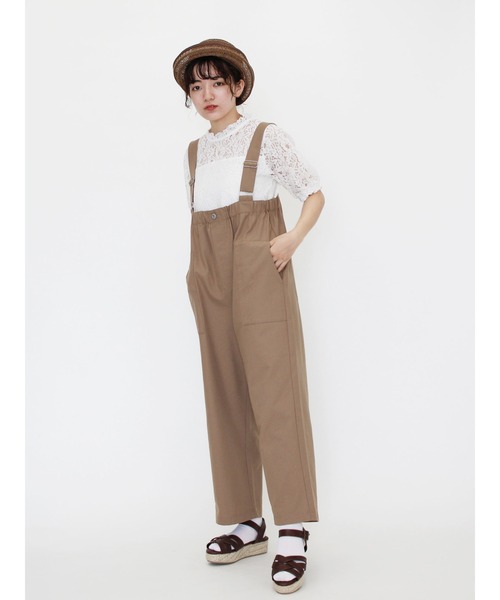 ehka sopo（エヘカソポ）の「デニムツイルアソートサロペット（サロペット/オーバーオール・レディース・グリーン/ネイビー/ベージュ・ﾌﾘ-）」の8枚目の写真