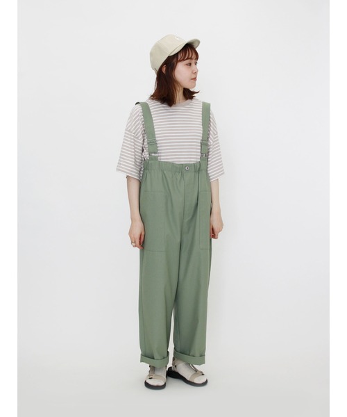 ehka sopo（エヘカソポ）の「デニムツイルアソートサロペット（サロペット/オーバーオール・レディース・グリーン/ネイビー/ベージュ・ﾌﾘ-）」の13枚目の写真