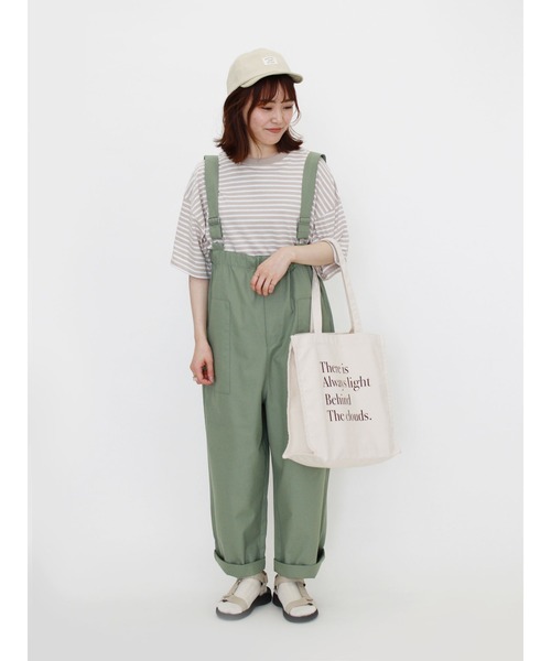 ehka sopo（エヘカソポ）の「デニムツイルアソートサロペット（サロペット/オーバーオール・レディース・グリーン/ネイビー/ベージュ・ﾌﾘ-）」の15枚目の写真