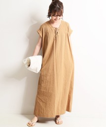 SLOBE IENA | ストライプカフタンワンピース【手洗い可能】◆(ワンピース)