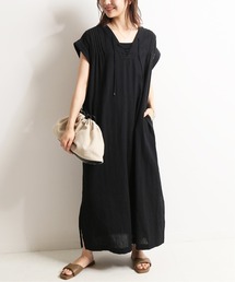 SLOBE IENA | ストライプカフタンワンピース【手洗い可能】◆(ワンピース)