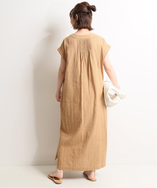 SLOBE IENA(スローブイエナ)の「ストライプカフタンワンピース【手洗い可能】◆(ワンピース・レディース・アイボリー/ブラック/ベージュ・FREE)」の16枚目の写真