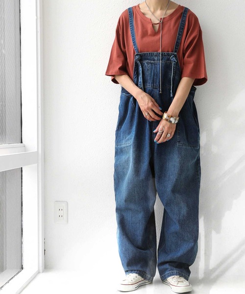 antiqua(アンティカ)の「ヴィンテージデニムサロペット(サロペット/オーバーオール・レディース・ブルー・FREE)」の9枚目の写真
