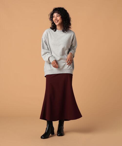 FEELING MADE（フィーリングメイド）の「FEELING MADE エアリースウェット クルーネック プルオーバー（スウェット・レディース・ブラック/ライトグレー/ダークグリーン/ベージュ・LARGE/MEDIUM）」の10枚目の写真