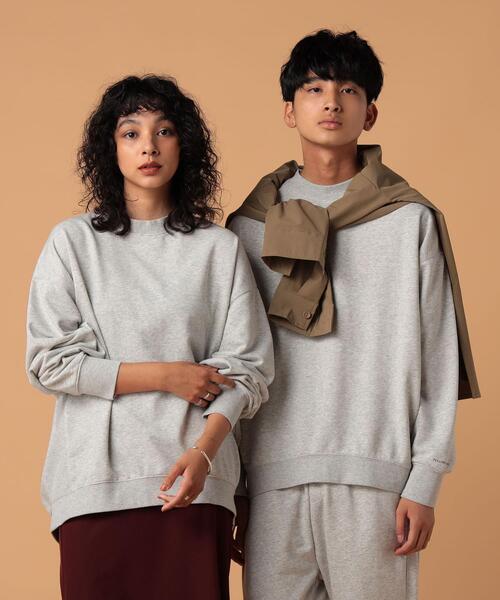 FEELING MADE（フィーリングメイド）の「FEELING MADE エアリースウェット クルーネック プルオーバー（スウェット・レディース・ブラック/ライトグレー/ダークグリーン/ベージュ・LARGE/MEDIUM）」の14枚目の写真