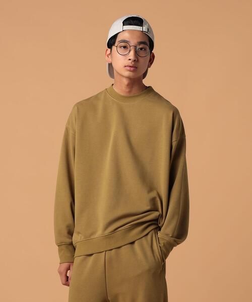 FEELING MADE（フィーリングメイド）の「FEELING MADE エアリースウェット クルーネック プルオーバー（スウェット・レディース・ブラック/ライトグレー/ダークグリーン/ベージュ・LARGE/MEDIUM）」の18枚目の写真