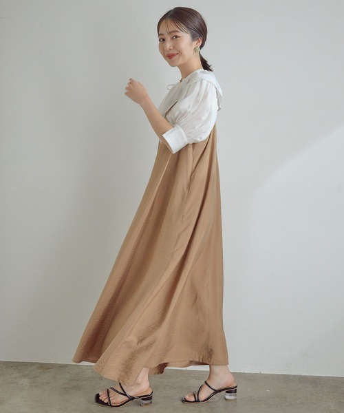 VIS（ビス）の「取り外しのできるフリル衿2WAYブラウス（シャツ/ブラウス・レディース・スミクロ/パープル/オフホワイト・FREE）」の17枚目の写真