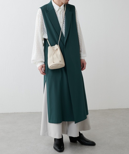 SLOW（スロウ）の「【SLOW×Lui's/スロウ×ルイス】 巾着バッグ（ショルダーバッグ・メンズ・ブラック/グレー/オフホワイト/ダークブラウン/ネイビー/オレンジ・FREE）」の22枚目の写真