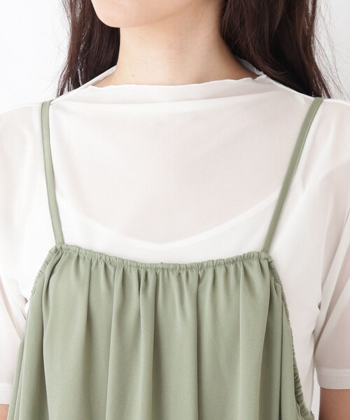 Cutie Blonde(キューティーブロンド)の「◆【S-L/2点セット】ビンテージサテンキャミワンピースセット(ワンピース・レディース・ブラック/カーキ/ライトオレンジ系・01/02/03)」の11枚目の写真