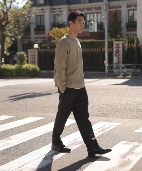 UNION STATION（ユニオンステーション）の「クルーネックニット＆長袖Ｔシャツセット（ニット/セーター・メンズ・ブラック/ベージュ/ブラウン/グレー/カーキ・LL/M/L）」の17枚目の写真