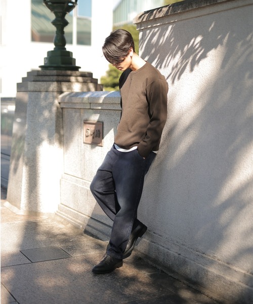 UNION STATION（ユニオンステーション）の「クルーネックニット＆長袖Ｔシャツセット（ニット/セーター・メンズ・ブラック/ベージュ/ブラウン/グレー/カーキ・LL/M/L）」の11枚目の写真