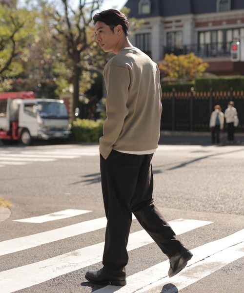 UNION STATION（ユニオンステーション）の「クルーネックニット＆長袖Ｔシャツセット（ニット/セーター・メンズ・ブラック/ベージュ/ブラウン/グレー/カーキ・LL/M/L）」の16枚目の写真