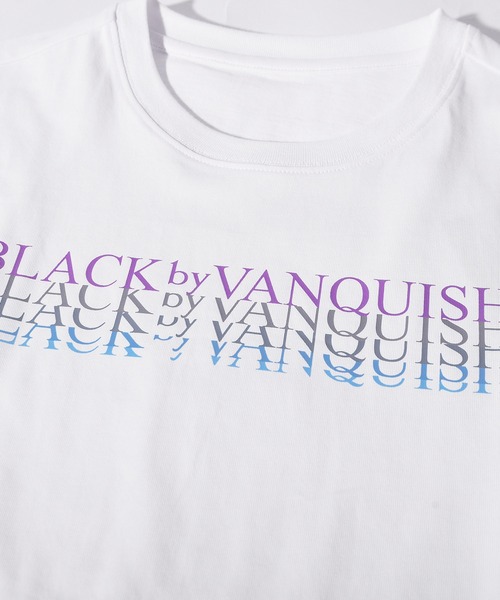 BLACK by VANQUISH（ブラックバイバンキッシュ）の「【BLACK by VANQUISH】ブラックバイバンキッシュ/グラデーションクルーネックTシャツ（Tシャツ/カットソー・メンズ・ホワイト/ブラック・M/L/XL）」の4枚目の写真