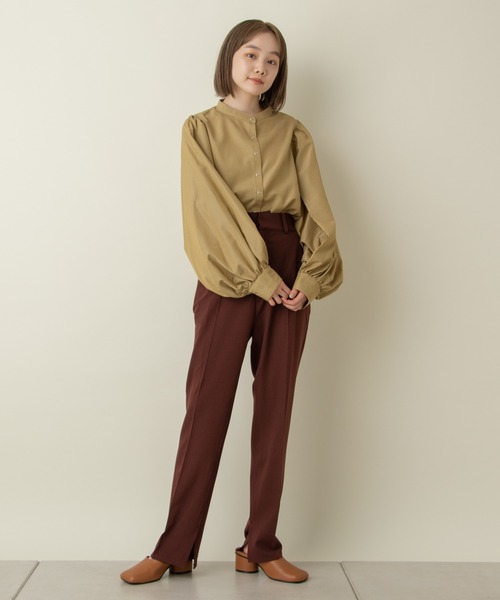 Kastane(カスタネ)の「グラフチェックボリューム袖ブラウス(シャツ/ブラウス・レディース・イエロー/グリーン/アイボリー/ブラウン・FREE)」の22枚目の写真