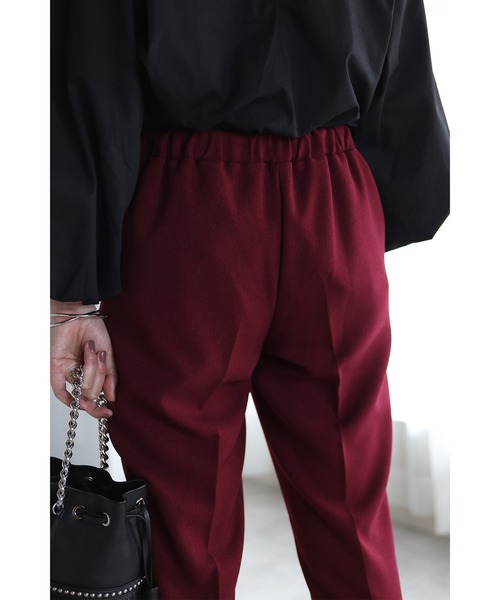 Bonjour Sagan(ボンジュールサガン)の「ウエストゴムカラーテーパードパンツ(スラックス・レディース・ホワイト/ワインレッド/ブルー系その他・FREE)」の18枚目の写真