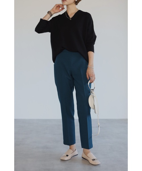 Bonjour Sagan(ボンジュールサガン)の「ウエストゴムカラーテーパードパンツ(スラックス・レディース・ホワイト/ワインレッド/ブルー系その他・FREE)」の22枚目の写真