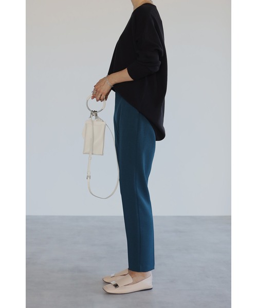 Bonjour Sagan(ボンジュールサガン)の「ウエストゴムカラーテーパードパンツ(スラックス・レディース・ホワイト/ワインレッド/ブルー系その他・FREE)」の20枚目の写真