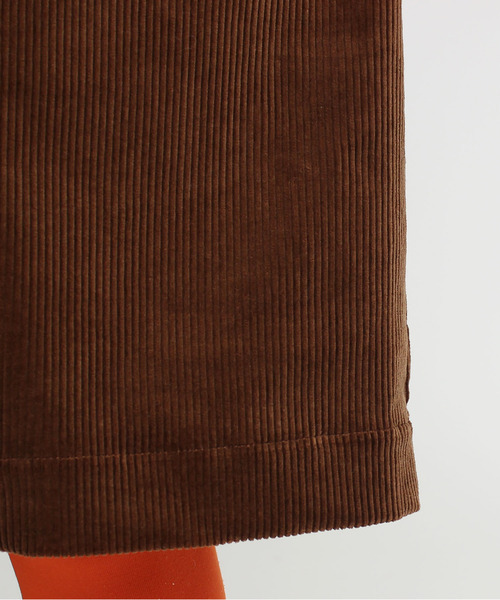 CHILD WOMAN（チャイルドウーマン）の「8ＷコールディアモイストVネック ジャンパースカート（ジャンパースカート・レディース・ネイビー/ブラウン・FREE）」の10枚目の写真