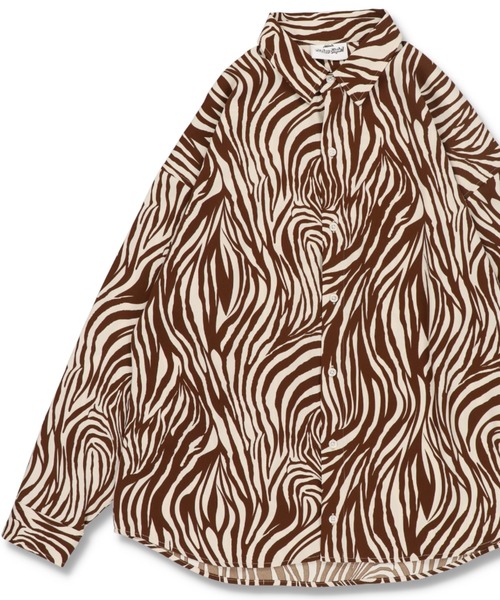 SPINNS（スピンズ）の「【ゆったりシルエット】USEDライク 総柄ロングスリーブシャツ（シャツ/ブラウス・メンズ・A/B/C/D/E/F/G・ONESIZE）」の6枚目の写真