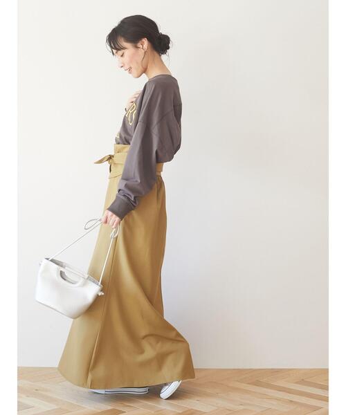 Green Parks(グリーンパークス)の「・novem 9 ロゴptショートプルオーバー*(Tシャツ/カットソー・レディース・ネイビー/オフホワイト/チャコールグレー/アイボリー・FREE)」の5枚目の写真