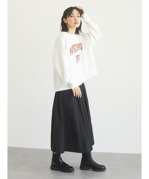 Green Parks(グリーンパークス)の「・novem 9 ロゴptショートプルオーバー*(Tシャツ/カットソー・レディース・ネイビー/オフホワイト/チャコールグレー/アイボリー・FREE)」の6枚目の写真