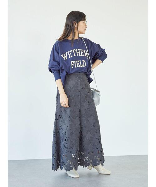 Green Parks(グリーンパークス)の「・novem 9 ロゴptショートプルオーバー*(Tシャツ/カットソー・レディース・ネイビー/オフホワイト/チャコールグレー/アイボリー・FREE)」の11枚目の写真