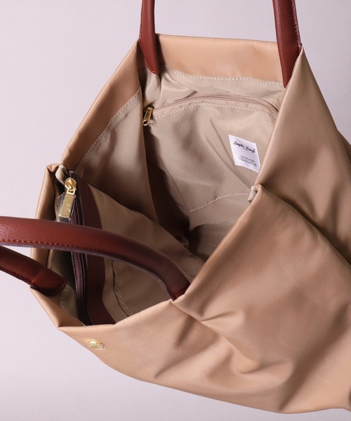 Legato Largo（レガートラルゴ）の「(LF)【Legato Largo】肩楽(かたらく)PC収納 ナイロン トートバッグ（トートバッグ・レディース・ブラック/グレー/ネイビー/ベージュ/ライトブラウン・ONE SIZE）」の10枚目の写真