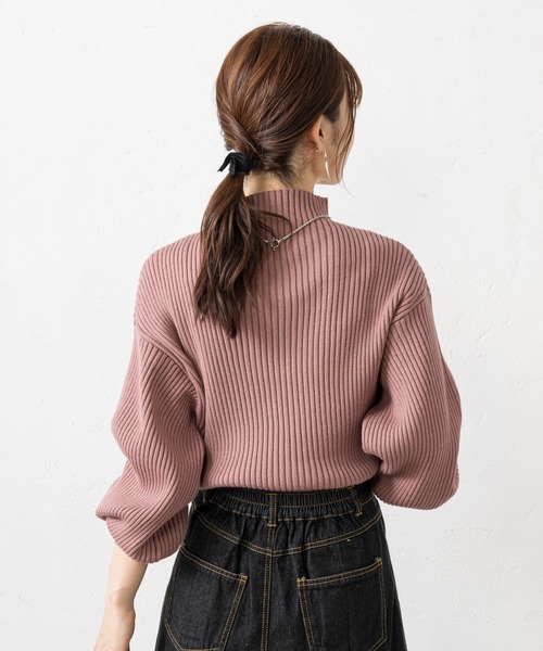 prose verse（プロズヴェール）の「袖ふわボトルネックニット（ニット/セーター・レディース・ホワイト系その他/ブラック/ベージュ/グリーン/パープル/イエロー/ピンク/ブルー/オレンジ/ベビーピンク/グレー/オフホワイト・ﾌﾘ-）」の15枚目の写真